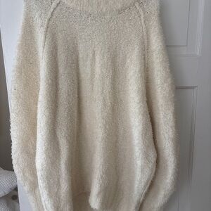 Free People Cream Oversized Sweater